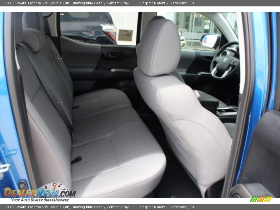2018 Toyota Tacoma SR5 Double Cab Blazing Blue Pearl / Cement Gray Photo #27