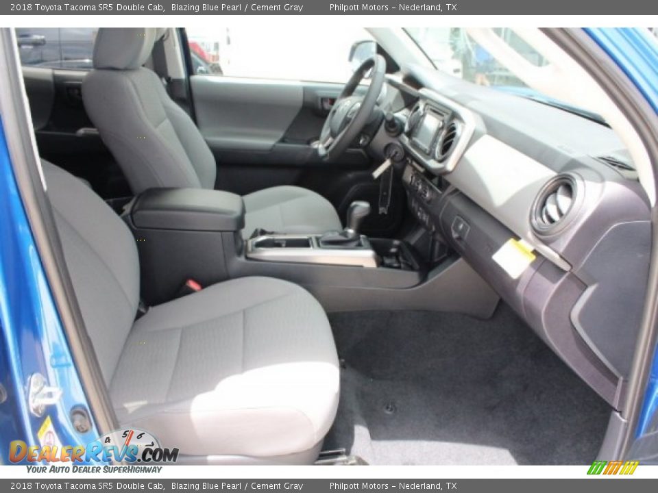 2018 Toyota Tacoma SR5 Double Cab Blazing Blue Pearl / Cement Gray Photo #30