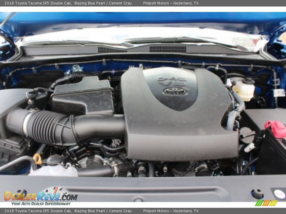 2018 Toyota Tacoma SR5 Double Cab Blazing Blue Pearl / Cement Gray Photo #31