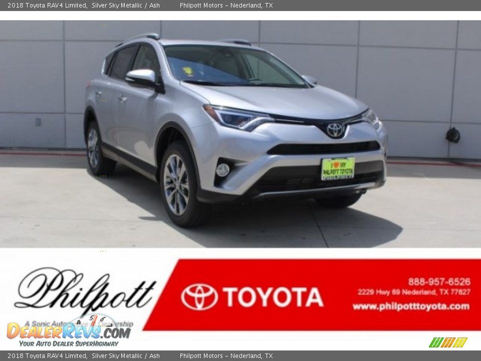 2018 Toyota RAV4 Limited Silver Sky Metallic / Ash Photo #1