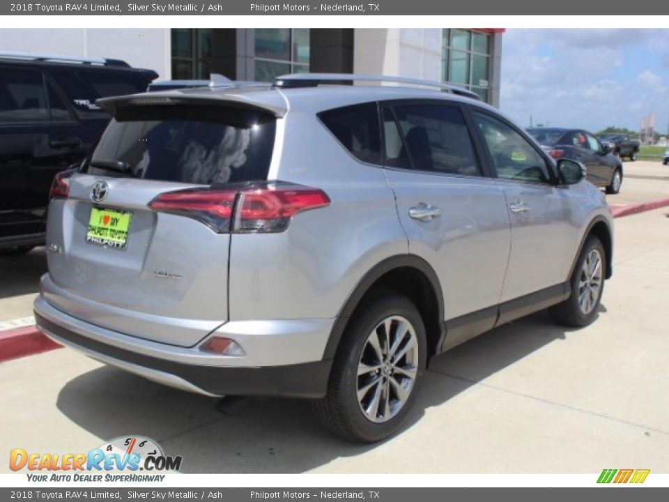 2018 Toyota RAV4 Limited Silver Sky Metallic / Ash Photo #8