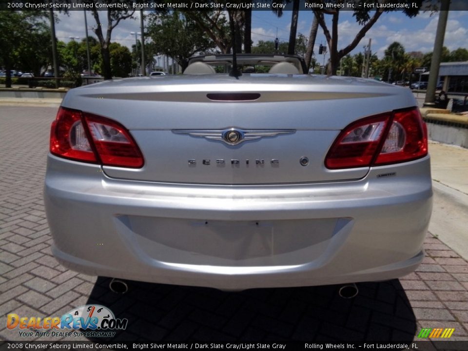 2008 Chrysler Sebring Limited Convertible Bright Silver Metallic / Dark Slate Gray/Light Slate Gray Photo #3