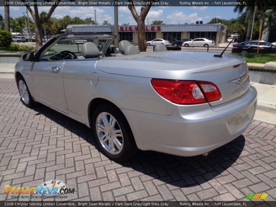 2008 Chrysler Sebring Limited Convertible Bright Silver Metallic / Dark Slate Gray/Light Slate Gray Photo #5