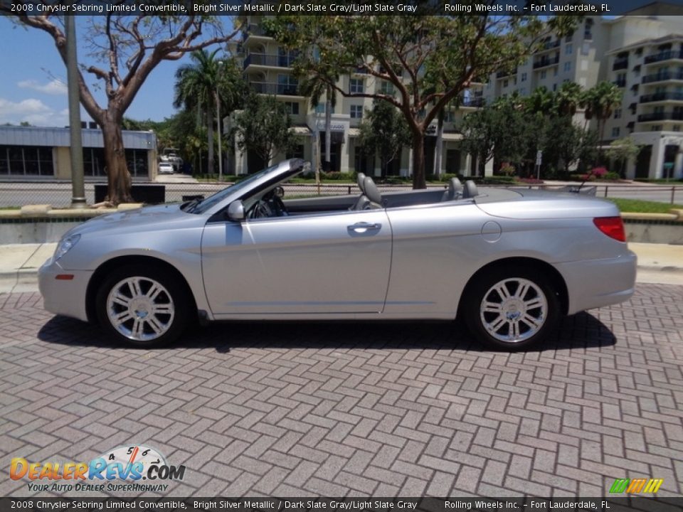 2008 Chrysler Sebring Limited Convertible Bright Silver Metallic / Dark Slate Gray/Light Slate Gray Photo #6