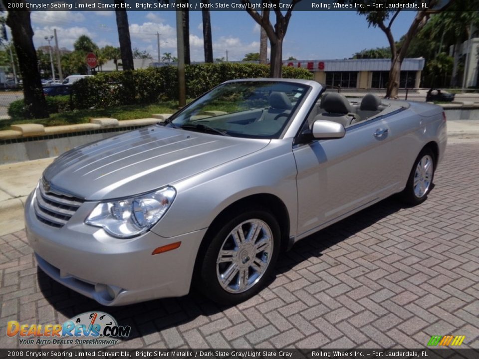 2008 Chrysler Sebring Limited Convertible Bright Silver Metallic / Dark Slate Gray/Light Slate Gray Photo #8