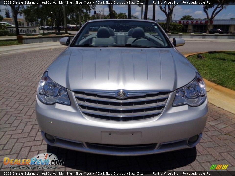 2008 Chrysler Sebring Limited Convertible Bright Silver Metallic / Dark Slate Gray/Light Slate Gray Photo #10