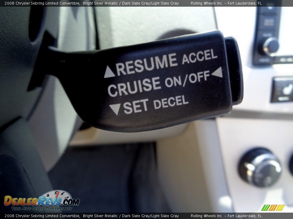 2008 Chrysler Sebring Limited Convertible Bright Silver Metallic / Dark Slate Gray/Light Slate Gray Photo #11