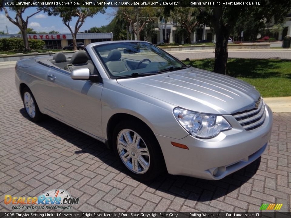 2008 Chrysler Sebring Limited Convertible Bright Silver Metallic / Dark Slate Gray/Light Slate Gray Photo #12