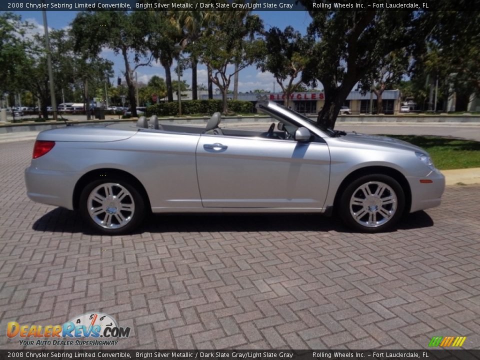 2008 Chrysler Sebring Limited Convertible Bright Silver Metallic / Dark Slate Gray/Light Slate Gray Photo #15