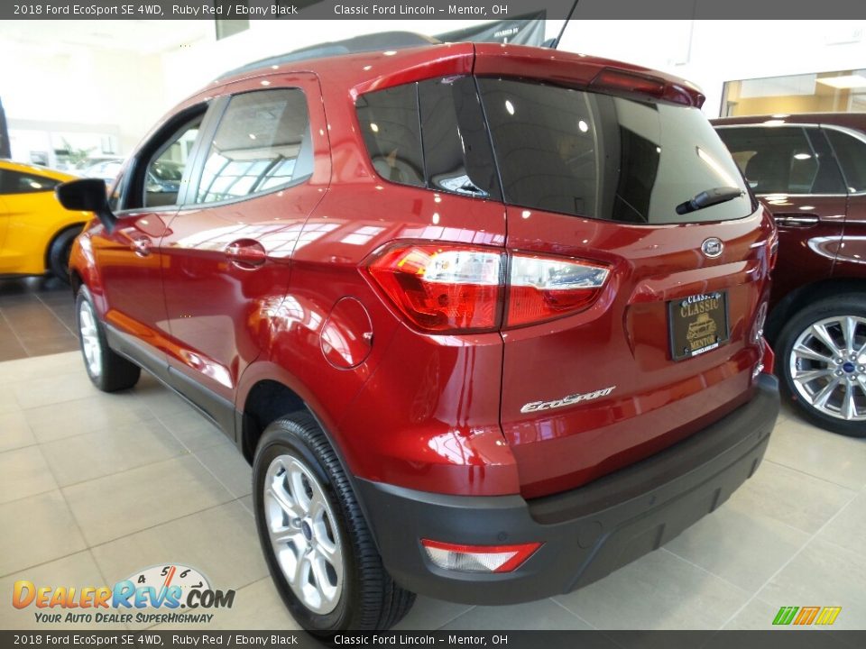 2018 Ford EcoSport SE 4WD Ruby Red / Ebony Black Photo #3