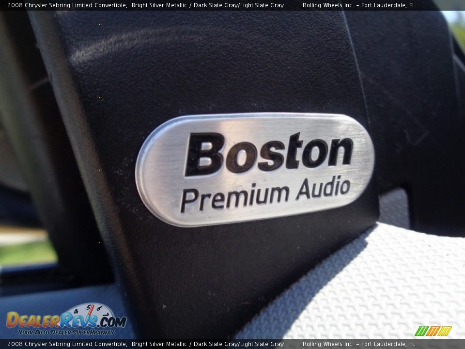 2008 Chrysler Sebring Limited Convertible Bright Silver Metallic / Dark Slate Gray/Light Slate Gray Photo #18