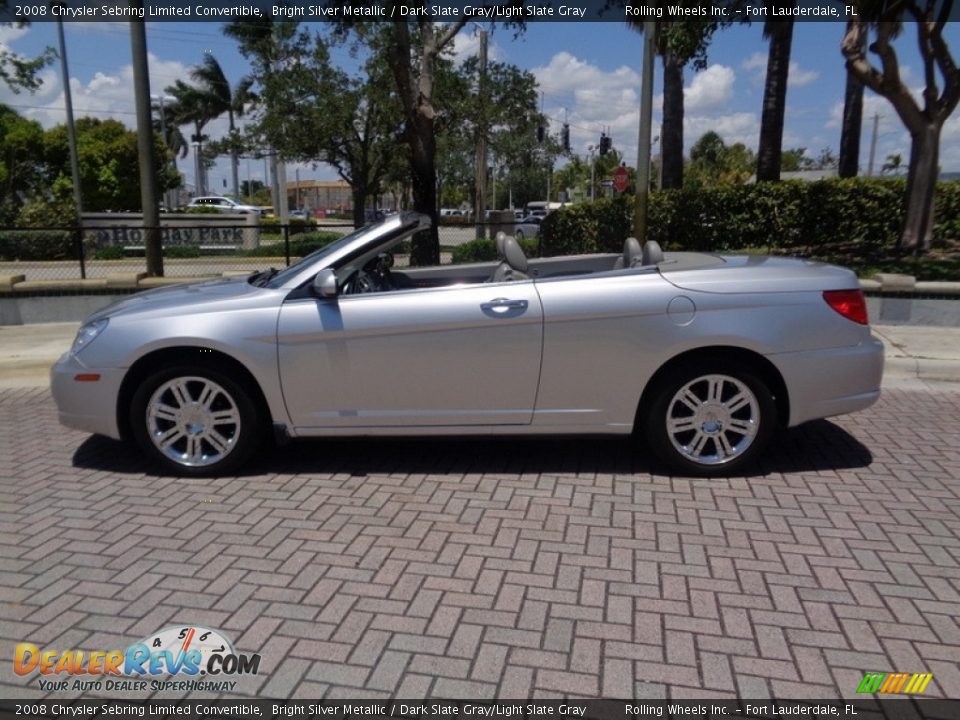 2008 Chrysler Sebring Limited Convertible Bright Silver Metallic / Dark Slate Gray/Light Slate Gray Photo #19
