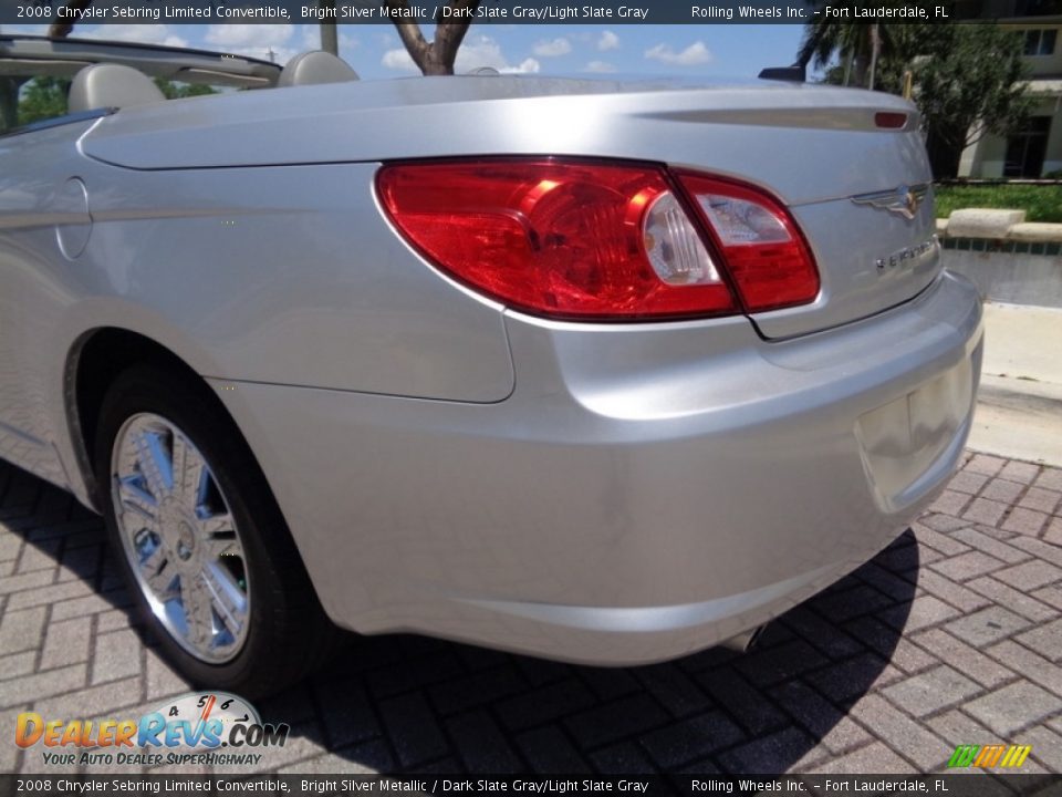 2008 Chrysler Sebring Limited Convertible Bright Silver Metallic / Dark Slate Gray/Light Slate Gray Photo #21