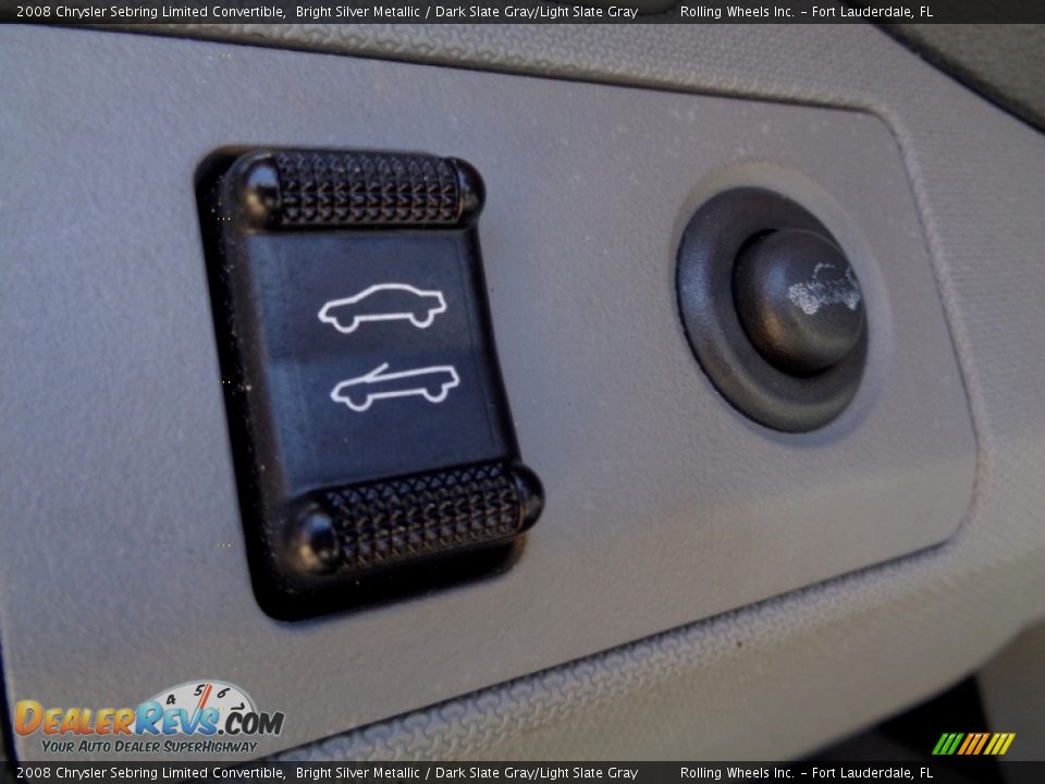 2008 Chrysler Sebring Limited Convertible Bright Silver Metallic / Dark Slate Gray/Light Slate Gray Photo #22