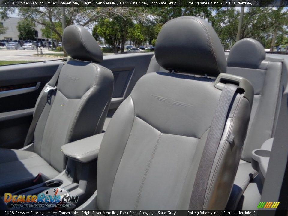 2008 Chrysler Sebring Limited Convertible Bright Silver Metallic / Dark Slate Gray/Light Slate Gray Photo #25