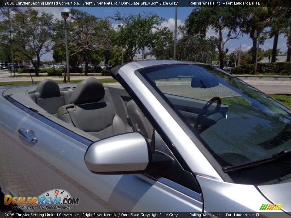 2008 Chrysler Sebring Limited Convertible Bright Silver Metallic / Dark Slate Gray/Light Slate Gray Photo #26
