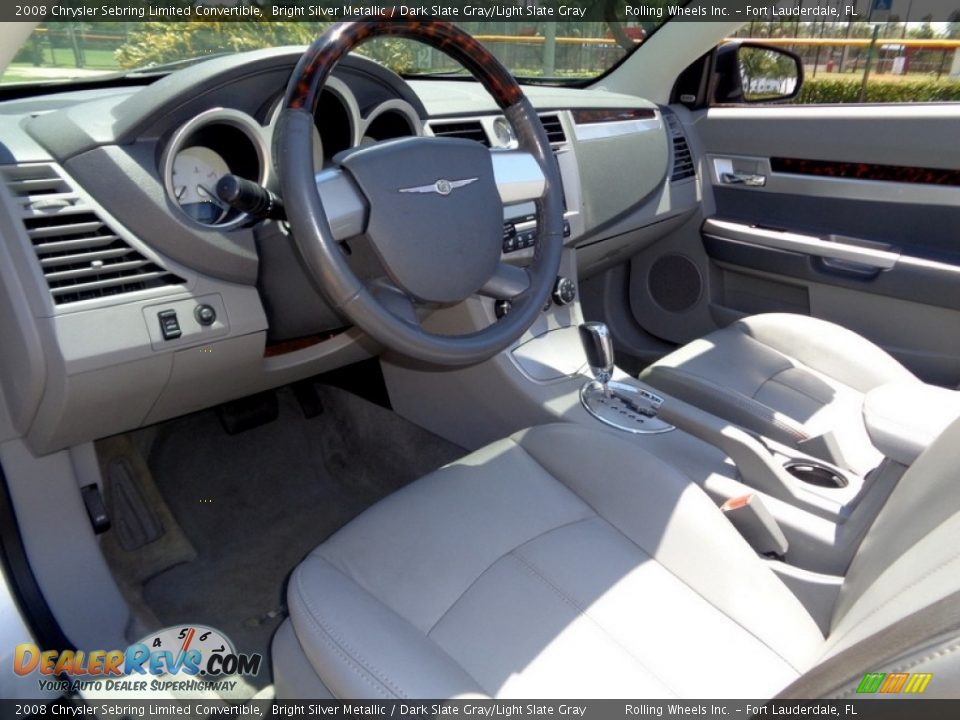 2008 Chrysler Sebring Limited Convertible Bright Silver Metallic / Dark Slate Gray/Light Slate Gray Photo #27