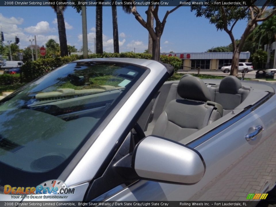 2008 Chrysler Sebring Limited Convertible Bright Silver Metallic / Dark Slate Gray/Light Slate Gray Photo #28