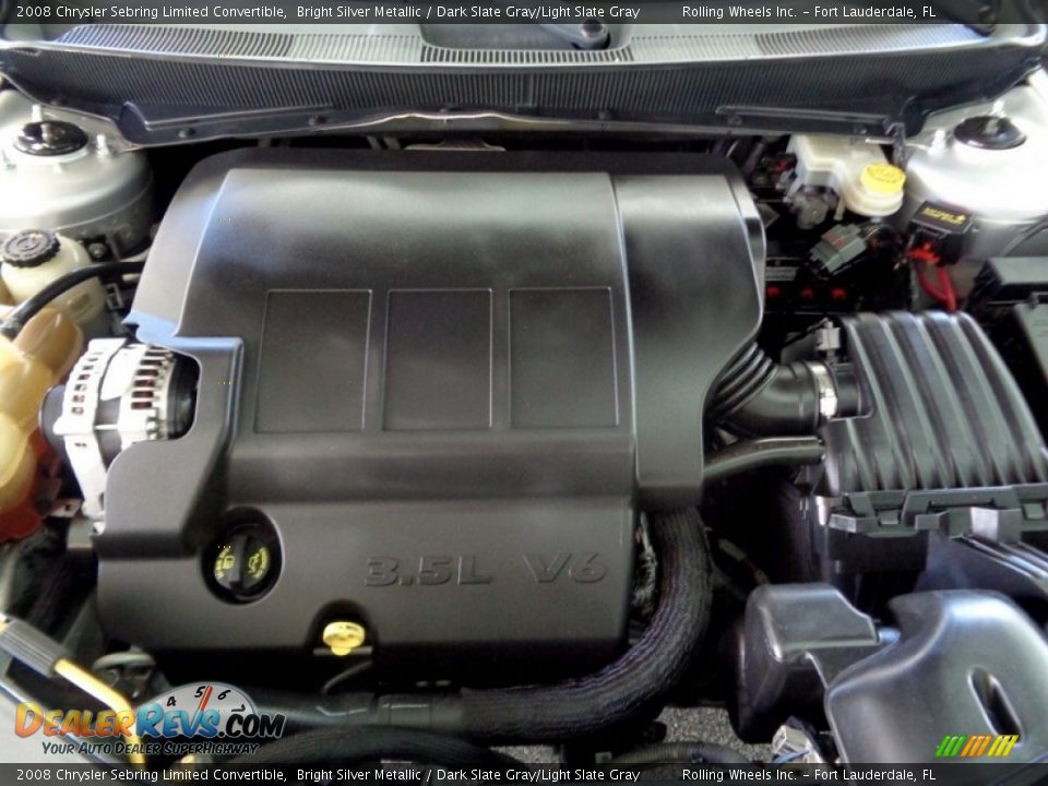 2008 Chrysler Sebring Limited Convertible Bright Silver Metallic / Dark Slate Gray/Light Slate Gray Photo #29