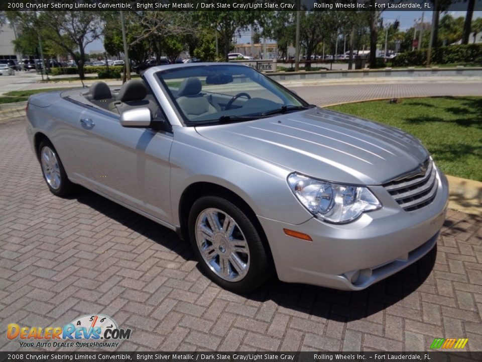 2008 Chrysler Sebring Limited Convertible Bright Silver Metallic / Dark Slate Gray/Light Slate Gray Photo #33