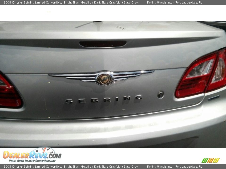 2008 Chrysler Sebring Limited Convertible Bright Silver Metallic / Dark Slate Gray/Light Slate Gray Photo #35