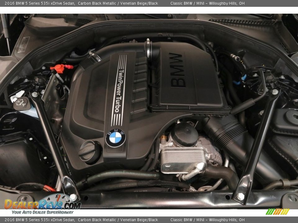 2016 BMW 5 Series 535i xDrive Sedan Carbon Black Metallic / Venetian Beige/Black Photo #23