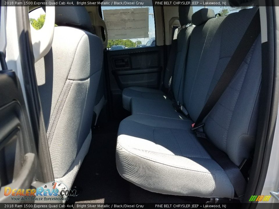 2018 Ram 1500 Express Quad Cab 4x4 Bright Silver Metallic / Black/Diesel Gray Photo #6