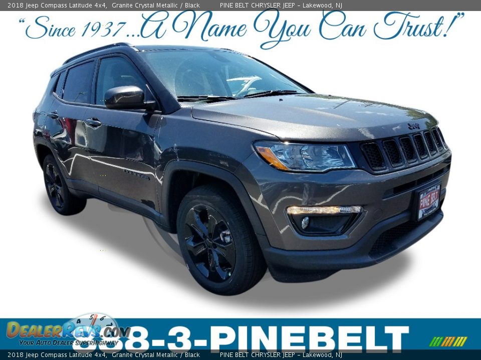2018 Jeep Compass Latitude 4x4 Granite Crystal Metallic / Black Photo #1