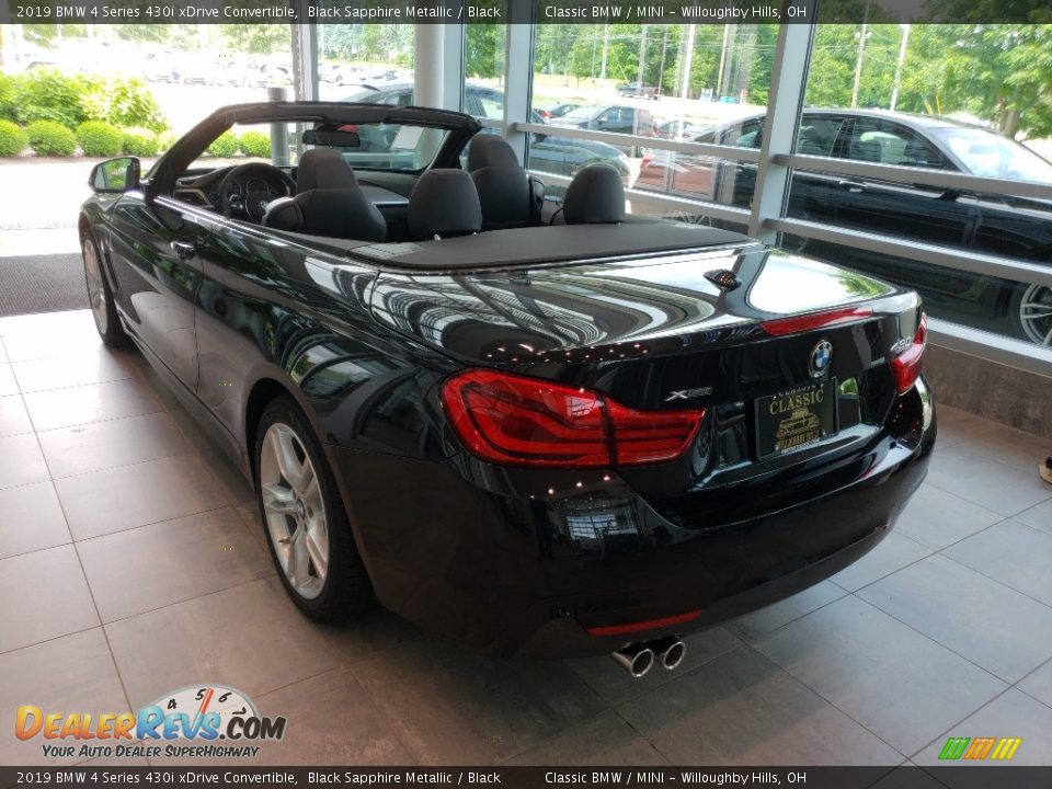 2019 BMW 4 Series 430i xDrive Convertible Black Sapphire Metallic / Black Photo #2