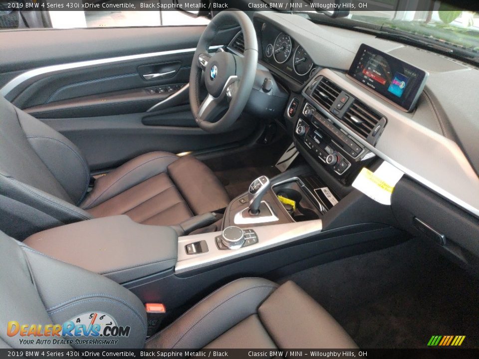 Black Interior - 2019 BMW 4 Series 430i xDrive Convertible Photo #6