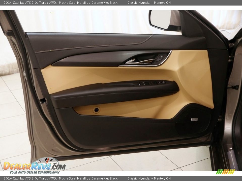 2014 Cadillac ATS 2.0L Turbo AWD Mocha Steel Metallic / Caramel/Jet Black Photo #4