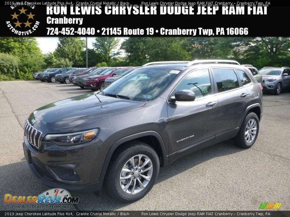 2019 Jeep Cherokee Latitude Plus 4x4 Granite Crystal Metallic / Black Photo #1