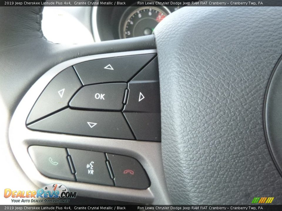 2019 Jeep Cherokee Latitude Plus 4x4 Granite Crystal Metallic / Black Photo #19