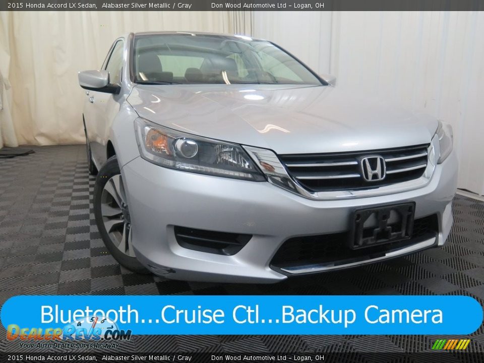 2015 Honda Accord LX Sedan Alabaster Silver Metallic / Gray Photo #1