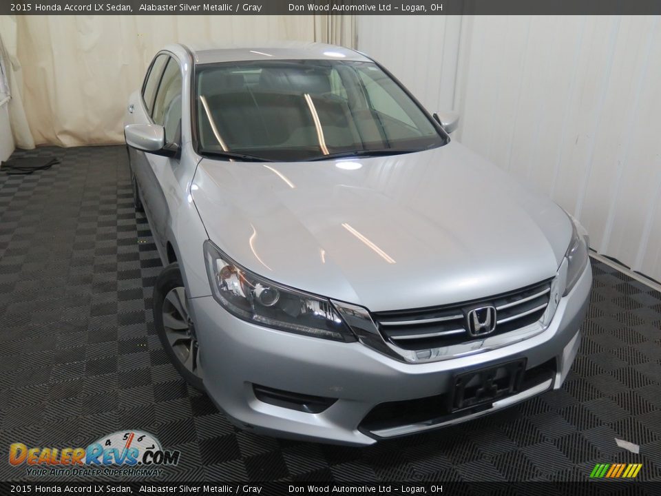 2015 Honda Accord LX Sedan Alabaster Silver Metallic / Gray Photo #2