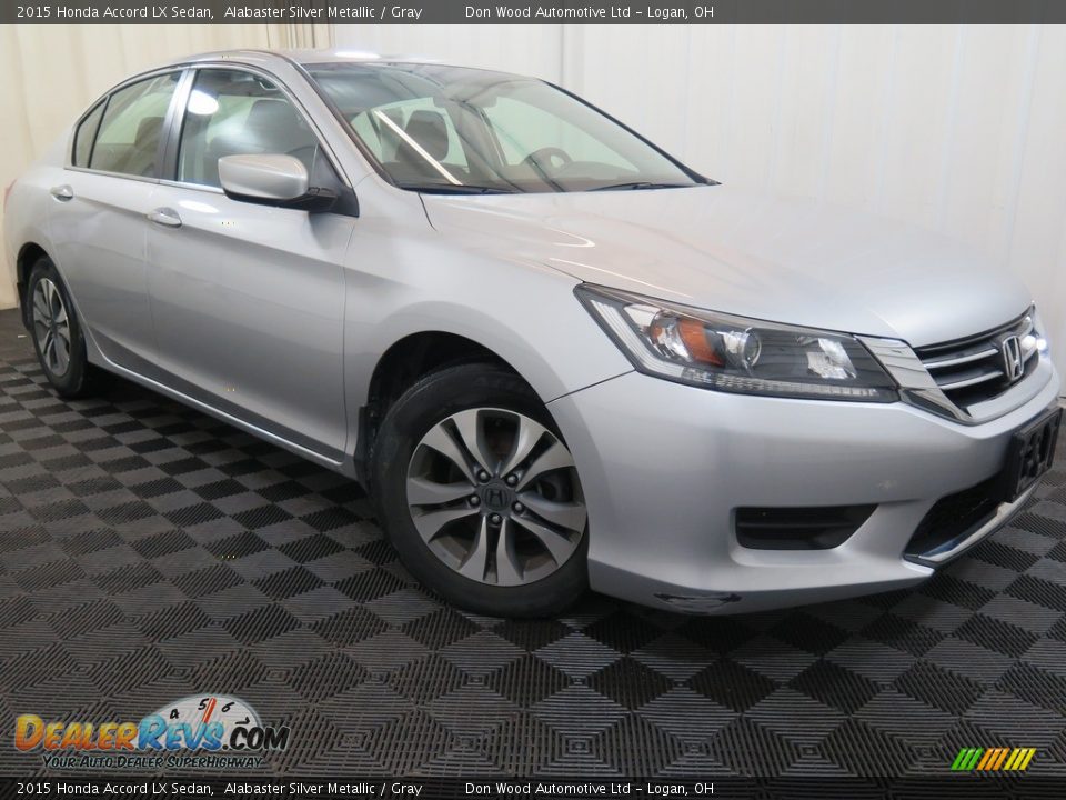 2015 Honda Accord LX Sedan Alabaster Silver Metallic / Gray Photo #4