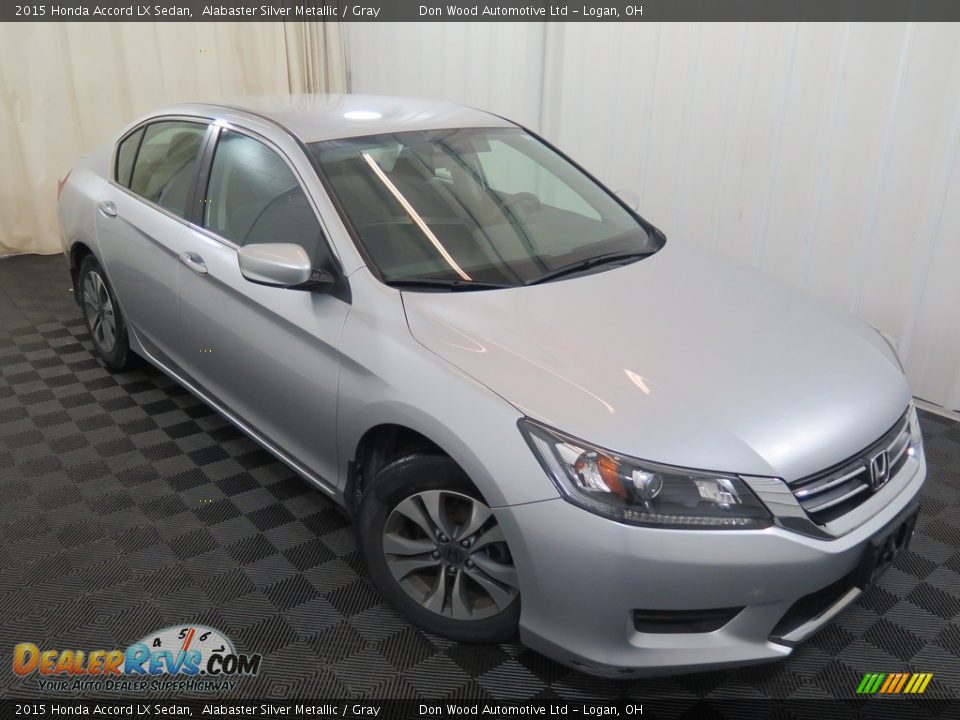 2015 Honda Accord LX Sedan Alabaster Silver Metallic / Gray Photo #5