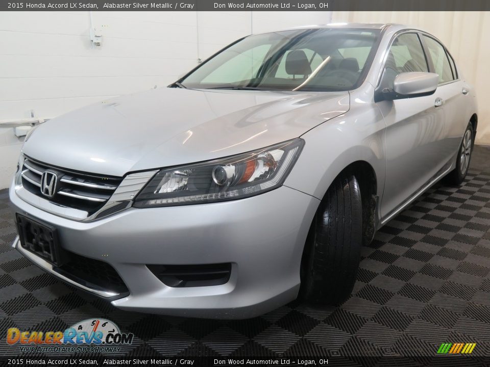 2015 Honda Accord LX Sedan Alabaster Silver Metallic / Gray Photo #7