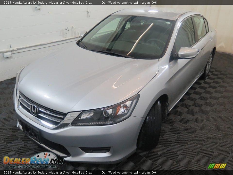 2015 Honda Accord LX Sedan Alabaster Silver Metallic / Gray Photo #8