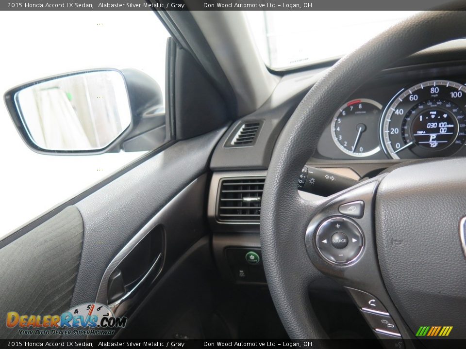 2015 Honda Accord LX Sedan Alabaster Silver Metallic / Gray Photo #14