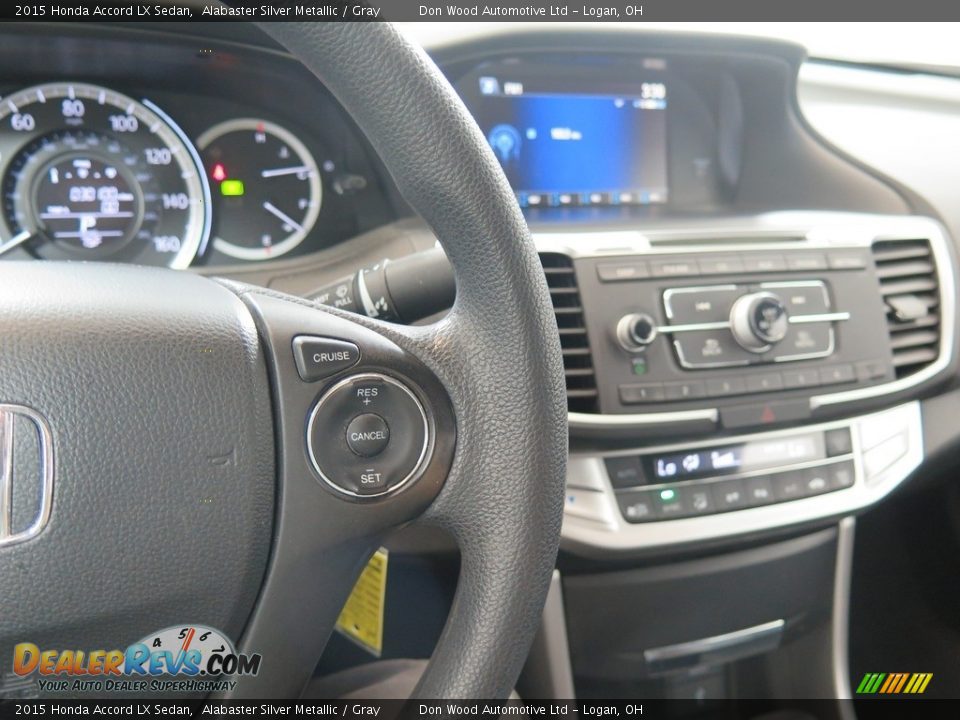2015 Honda Accord LX Sedan Alabaster Silver Metallic / Gray Photo #16