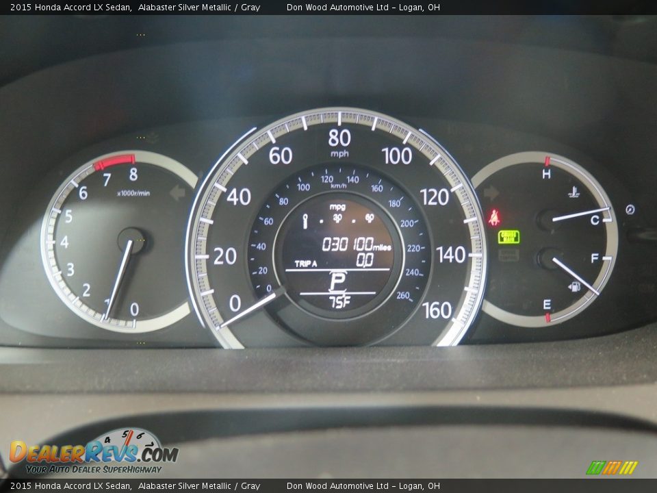 2015 Honda Accord LX Sedan Alabaster Silver Metallic / Gray Photo #17