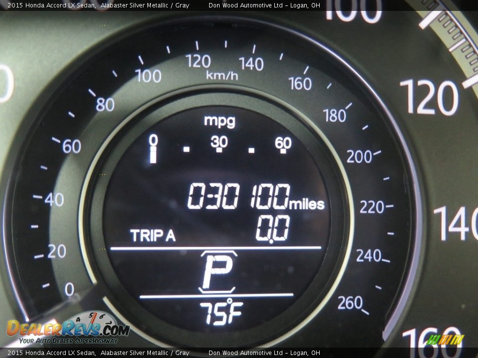 2015 Honda Accord LX Sedan Alabaster Silver Metallic / Gray Photo #18