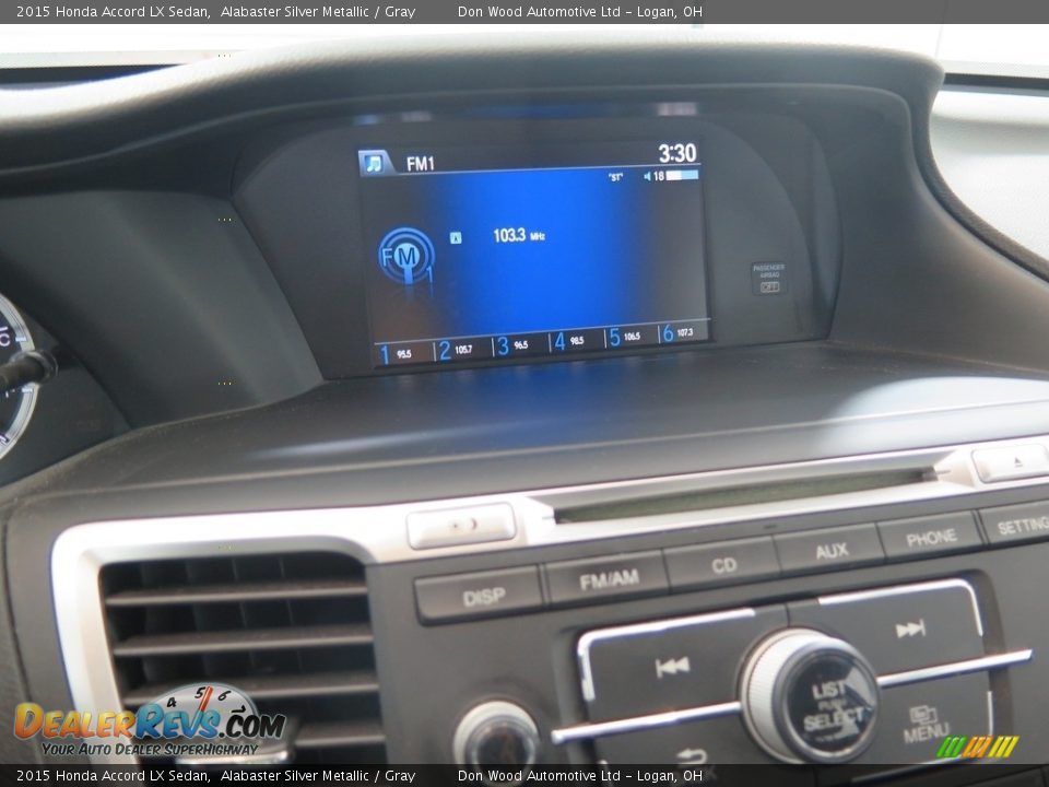 2015 Honda Accord LX Sedan Alabaster Silver Metallic / Gray Photo #19