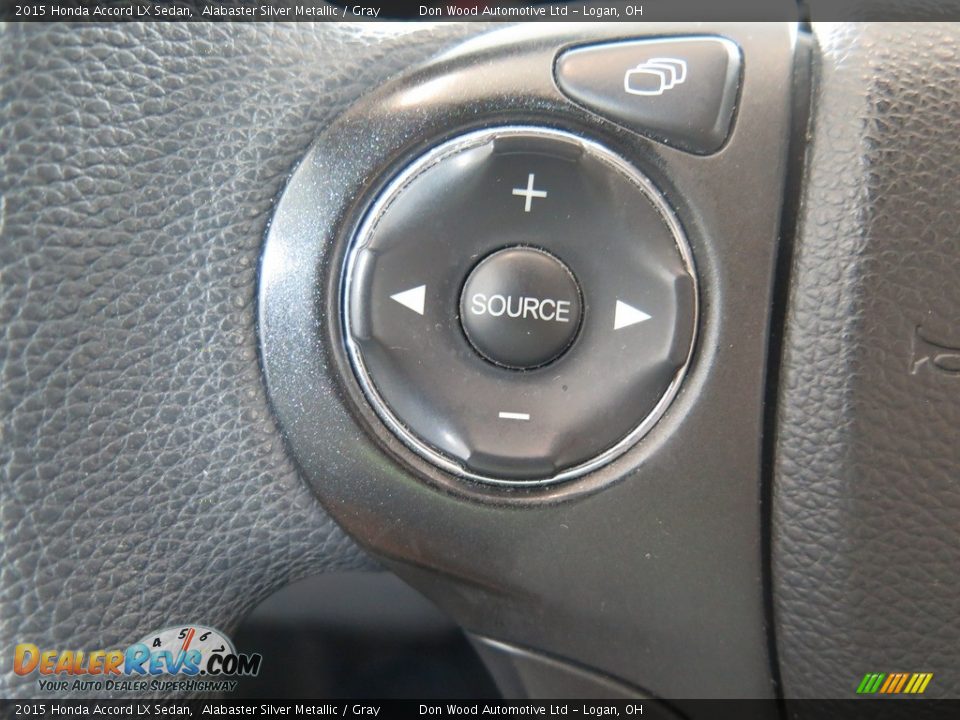 2015 Honda Accord LX Sedan Alabaster Silver Metallic / Gray Photo #35