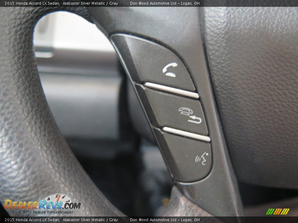2015 Honda Accord LX Sedan Alabaster Silver Metallic / Gray Photo #36