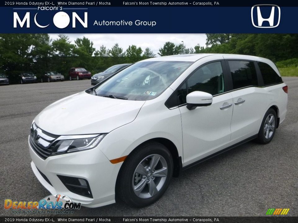 2019 Honda Odyssey EX-L White Diamond Pearl / Mocha Photo #1