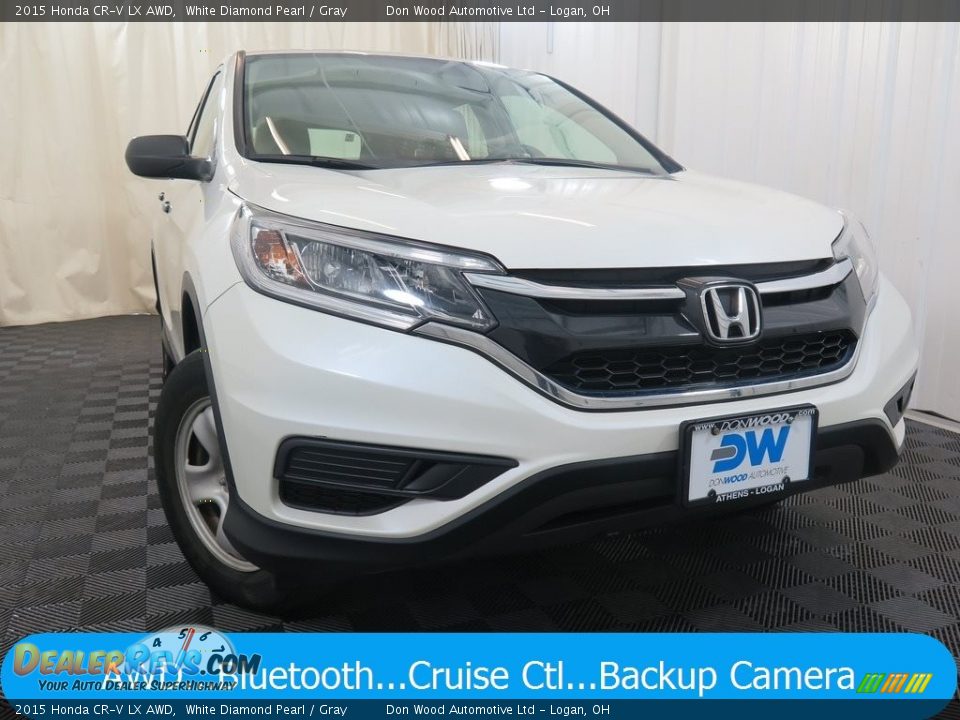 2015 Honda CR-V LX AWD White Diamond Pearl / Gray Photo #1
