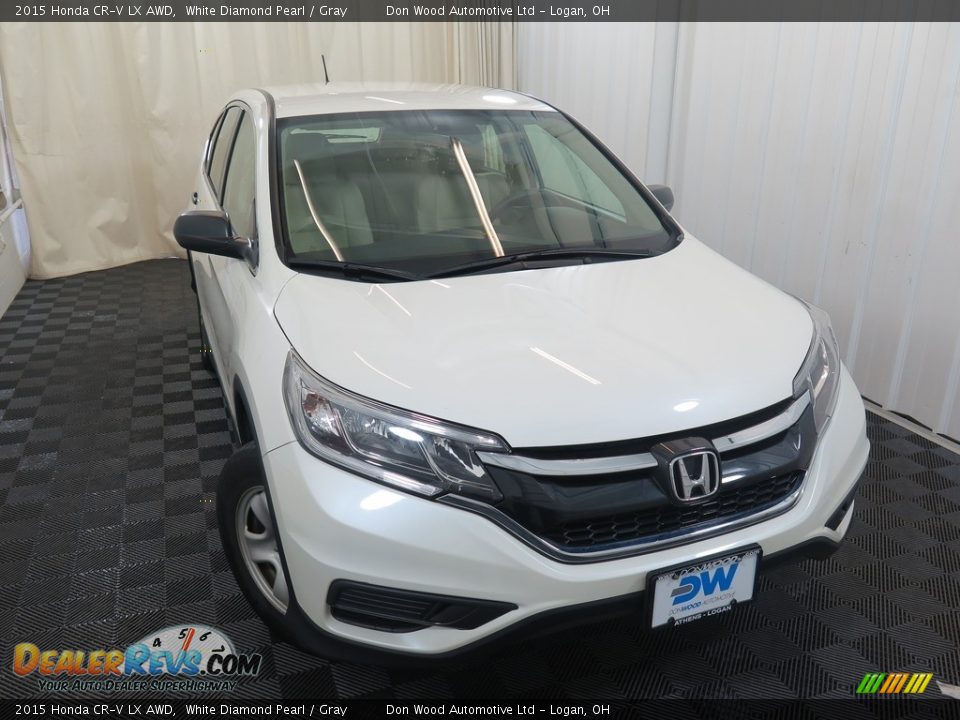 2015 Honda CR-V LX AWD White Diamond Pearl / Gray Photo #2