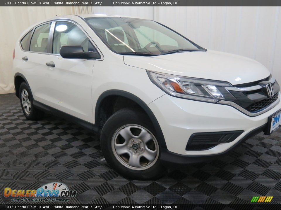 2015 Honda CR-V LX AWD White Diamond Pearl / Gray Photo #4